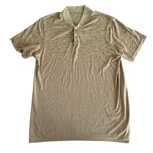 Lululemon Men’s Metal Vent Tech Shirt Henley Short Sleeve 2 Snap Size XL
